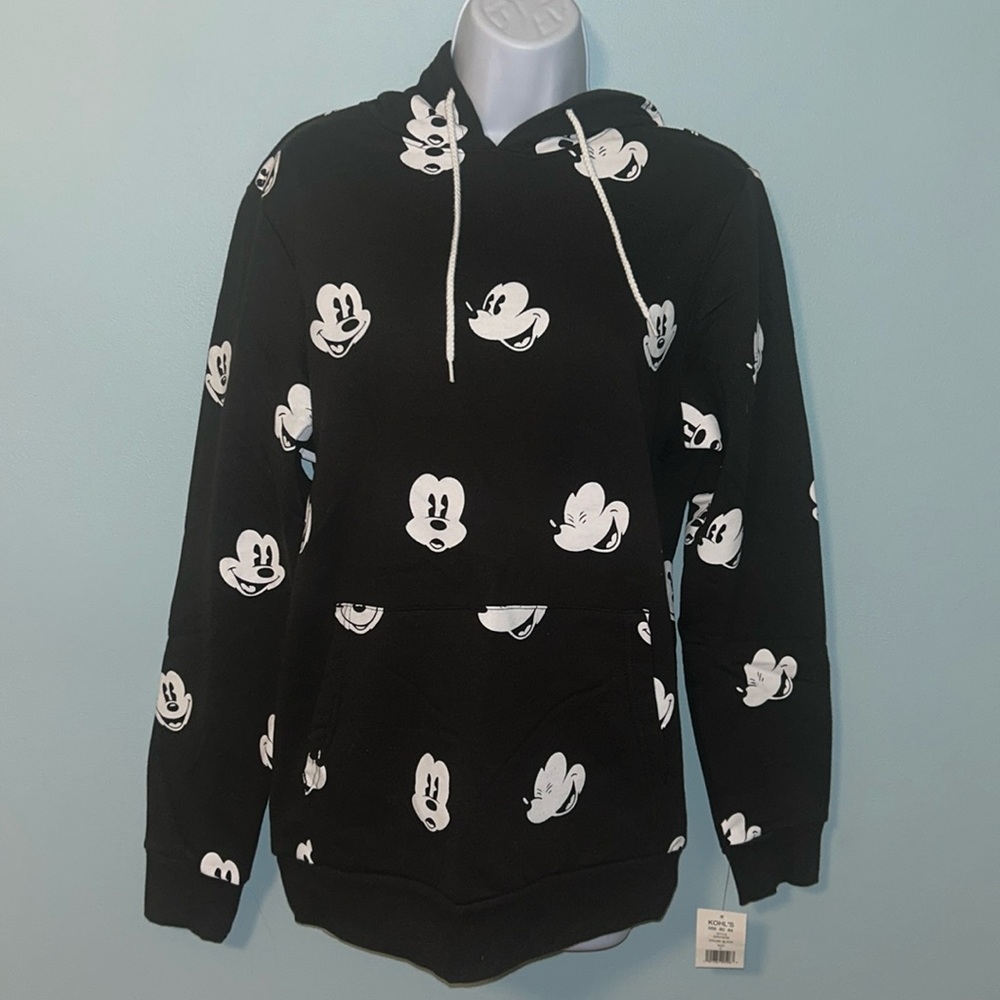 NWT Disney Mickey Mouse Women’s Black Hoodie Sweatshirt, size small